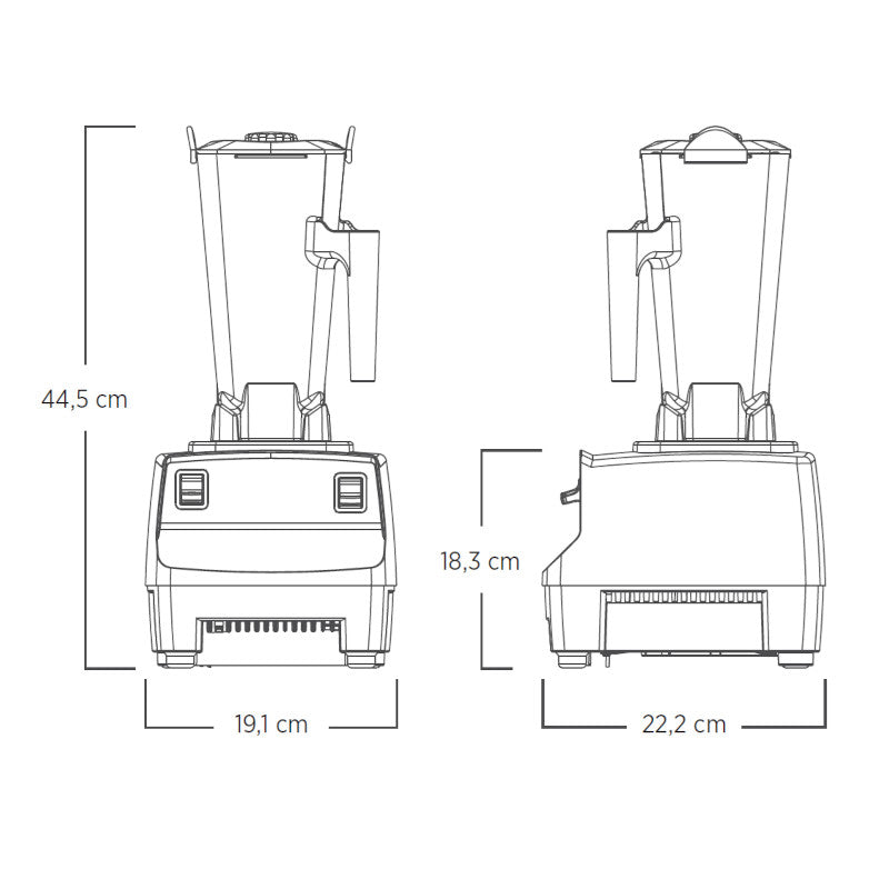 Drinks Machine with 2 Speeds in Black Milkshake Machine